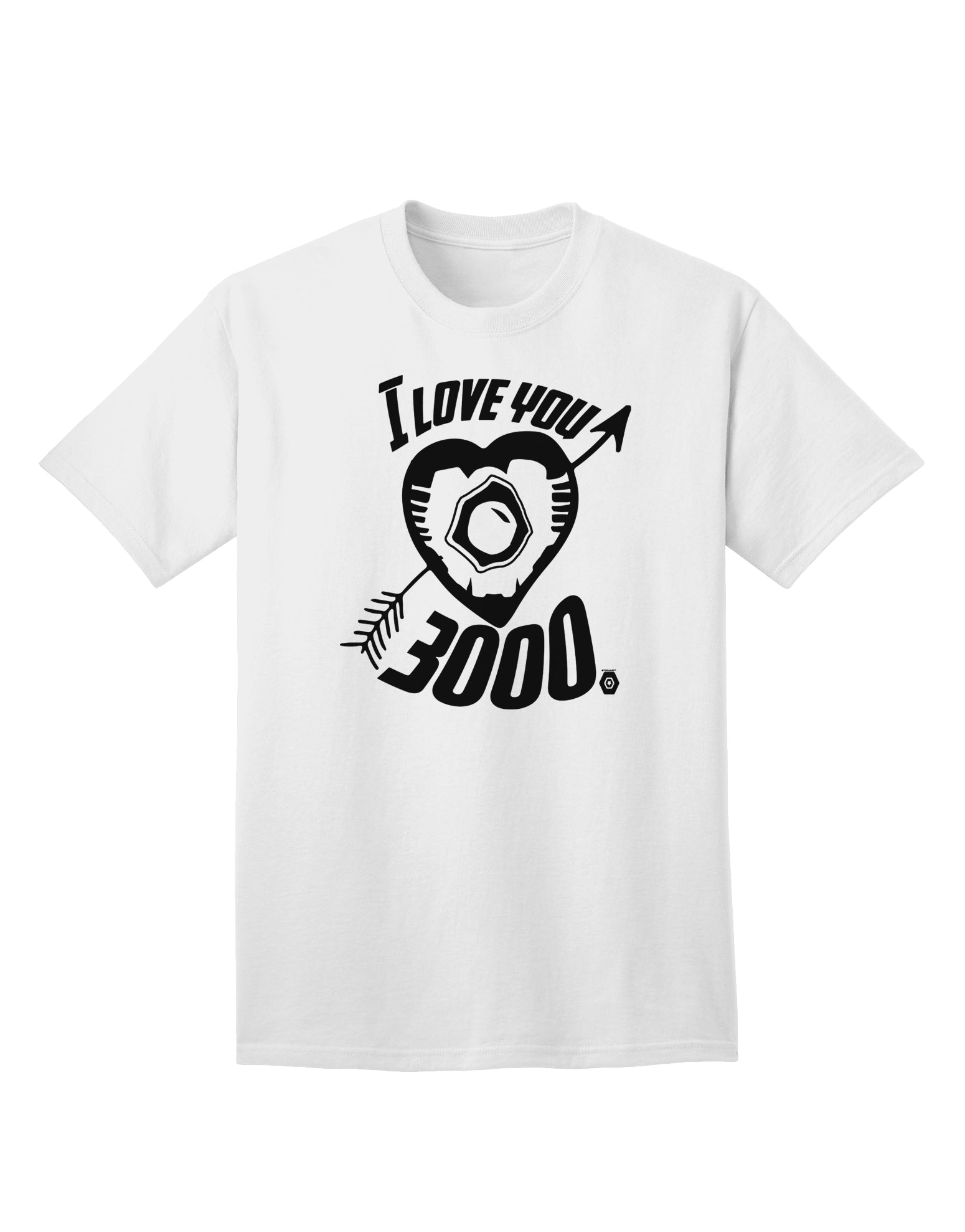 Stylish Adult T-Shirt - Express Your Love with TooLoud's I Love You 3000 Design-Mens T-shirts-TooLoud-White-Small-Davson Sales