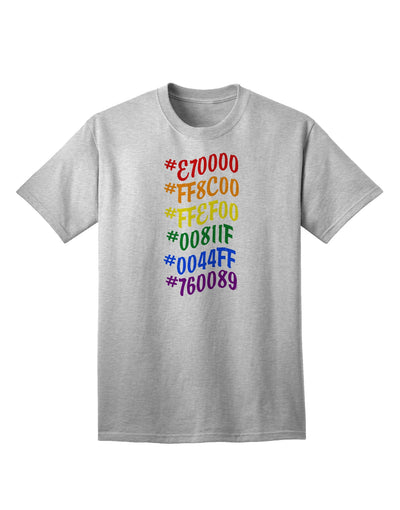 Stylish Adult T-Shirt Featuring the Pride Flag Hex Code-Mens T-shirts-TooLoud-AshGray-Small-Davson Sales