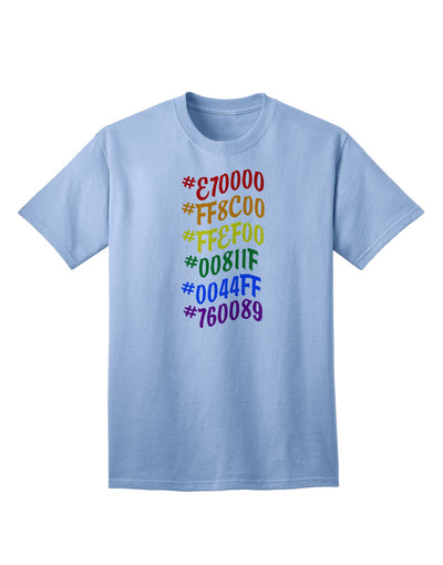 Stylish Adult T-Shirt Featuring the Pride Flag Hex Code-Mens T-shirts-TooLoud-Light-Blue-Small-Davson Sales