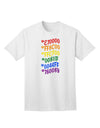 Stylish Adult T-Shirt Featuring the Pride Flag Hex Code-Mens T-shirts-TooLoud-White-Small-Davson Sales