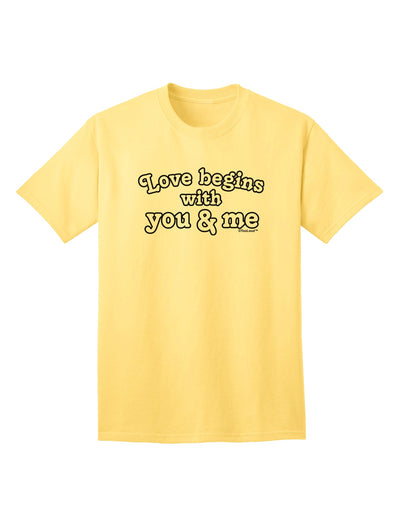 Stylish Adult T-Shirt: Love Commences with Personal Connection-Mens T-shirts-TooLoud-Yellow-Small-Davson Sales