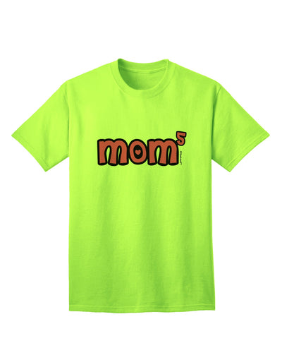 Stylish Adult T-Shirt: Mom to the Fifth Power - Adorable Design for Moms of 5, by TooLoud-Mens T-shirts-TooLoud-Neon-Green-Small-Davson Sales