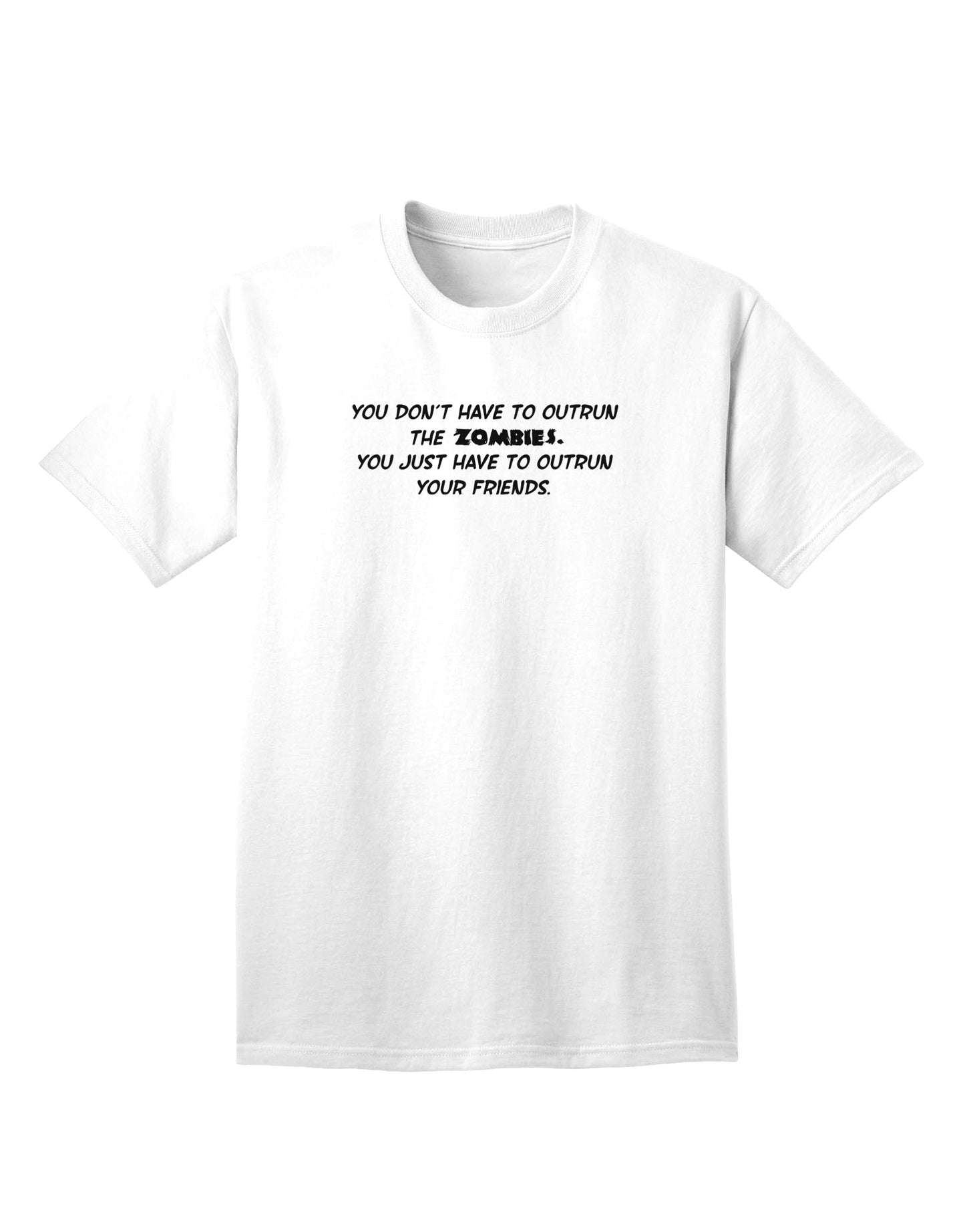Stylish Adult T-Shirt: Stay Ahead of the Game with Our Zombie-Themed Collection-Mens T-shirts-TooLoud-White-Small-Davson Sales