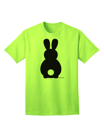 Stylish Adult T-Shirt featuring Adorable Bunny Silhouette and Tail by TooLoud-Mens T-shirts-TooLoud-Neon-Green-Small-Davson Sales