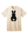 Stylish Adult T-Shirt featuring Adorable Bunny Silhouette and Tail by TooLoud-Mens T-shirts-TooLoud-Natural-Small-Davson Sales