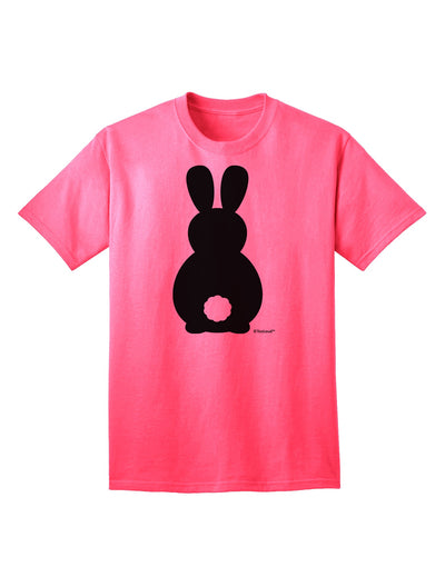 Stylish Adult T-Shirt featuring Adorable Bunny Silhouette and Tail by TooLoud-Mens T-shirts-TooLoud-Neon-Pink-Small-Davson Sales