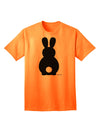 Stylish Adult T-Shirt featuring Adorable Bunny Silhouette and Tail by TooLoud-Mens T-shirts-TooLoud-Neon-Orange-Small-Davson Sales