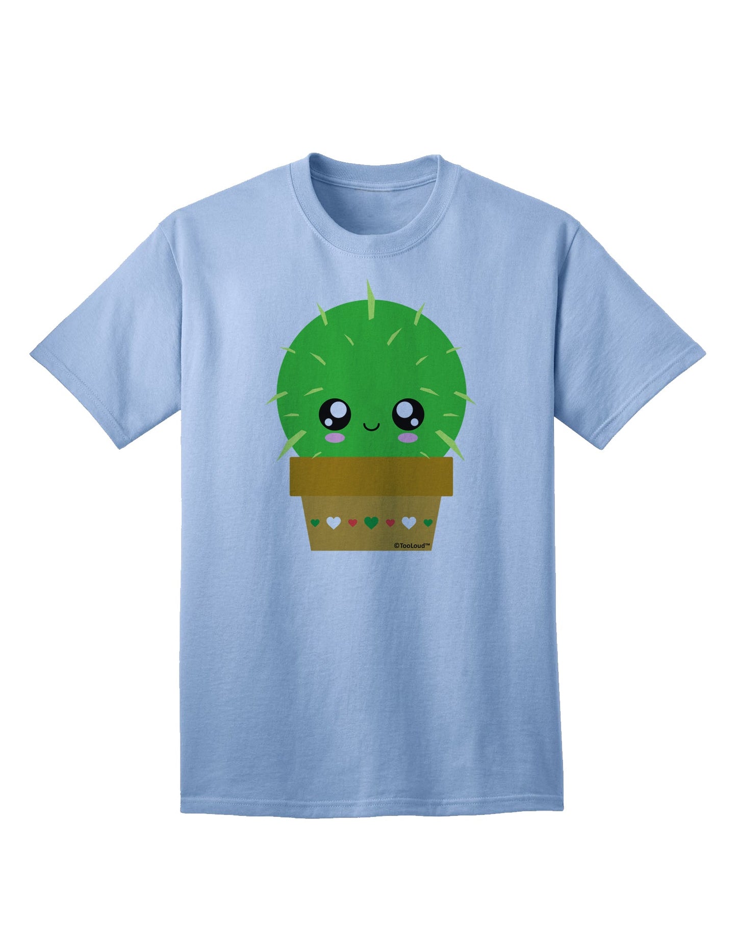 Stylish Adult T-Shirt featuring Adorable Cactus Design by TooLoud-Mens T-shirts-TooLoud-Light-Blue-Small-Davson Sales
