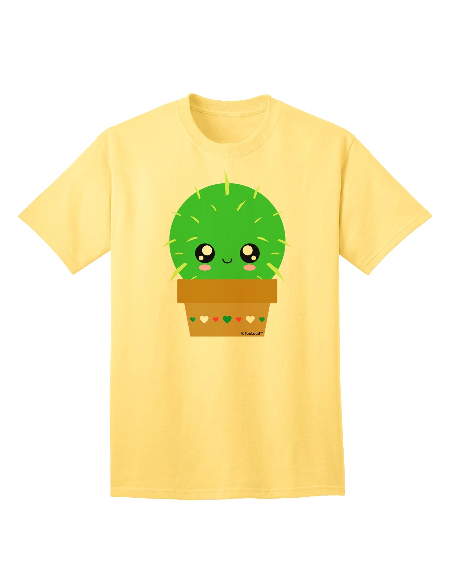 Stylish Adult T-Shirt featuring Adorable Cactus Design by TooLoud-Mens T-shirts-TooLoud-Yellow-Small-Davson Sales