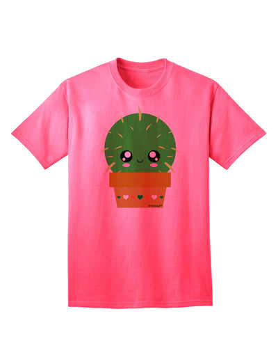 Stylish Adult T-Shirt featuring Adorable Cactus Design by TooLoud-Mens T-shirts-TooLoud-Neon-Pink-Small-Davson Sales