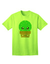 Stylish Adult T-Shirt featuring Adorable Cactus Design by TooLoud-Mens T-shirts-TooLoud-Neon-Green-Small-Davson Sales