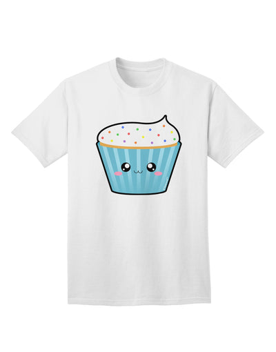 Stylish Adult T-Shirt featuring Adorable Cupcake Design with Sprinkles by TooLoud-Mens T-shirts-TooLoud-White-Small-Davson Sales