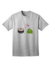 Stylish Adult T-Shirt featuring Adorable Sushi and Wasabi Design by TooLoud-Mens T-shirts-TooLoud-AshGray-Small-Davson Sales