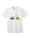 Stylish Adult T-Shirt featuring Adorable Sushi and Wasabi Design by TooLoud-Mens T-shirts-TooLoud-White-Small-Davson Sales