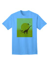 Stylish Adult T-Shirt featuring Brontosaurus and Pterodactyl Silhouettes with Sun Design by TooLoud-Mens T-shirts-TooLoud-Aquatic-Blue-Small-Davson Sales