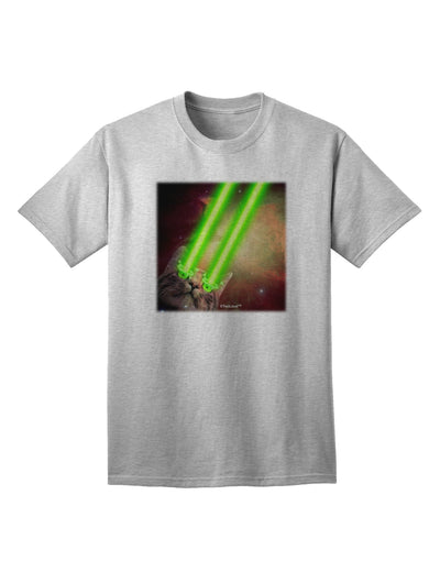 Stylish Adult T-Shirt featuring Laser Eyes Cat in Space Design by TooLoud-Mens T-shirts-TooLoud-AshGray-Small-Davson Sales