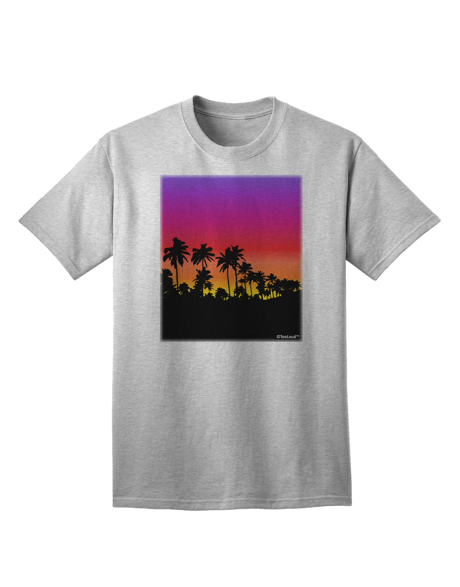 Stylish Adult T-Shirt featuring Palm Trees and Sunset Design by TooLoud-Mens T-shirts-TooLoud-White-Small-Davson Sales