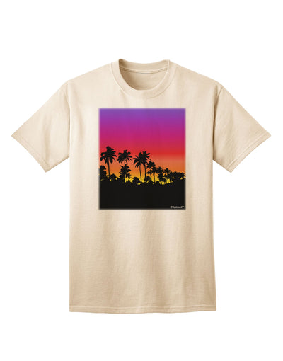 Stylish Adult T-Shirt featuring Palm Trees and Sunset Design by TooLoud-Mens T-shirts-TooLoud-Natural-Small-Davson Sales