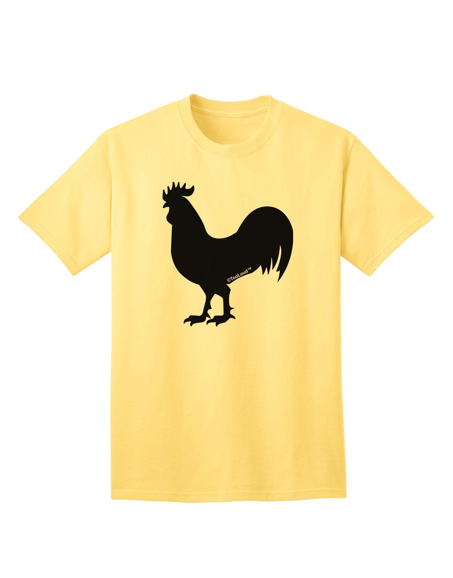 Stylish Adult T-Shirt featuring Rooster Silhouette Design-Mens T-shirts-TooLoud-Yellow-Small-Davson Sales