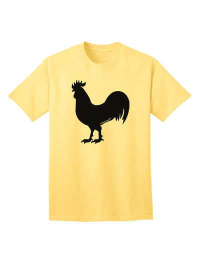 Stylish Adult T-Shirt featuring Rooster Silhouette Design-Mens T-shirts-TooLoud-Yellow-Small-Davson Sales