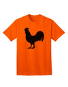 Stylish Adult T-Shirt featuring Rooster Silhouette Design-Mens T-shirts-TooLoud-Orange-Small-Davson Sales