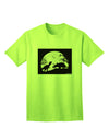 Stylish Adult T-Shirt featuring T-Rex and Triceratops Silhouettes Design by TooLoud-Mens T-shirts-TooLoud-Neon-Green-Small-Davson Sales