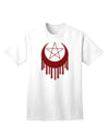 Stylish Adult T-Shirt featuring Weeping Crescent Blood Moon Star-Mens T-shirts-TooLoud-White-Small-Davson Sales