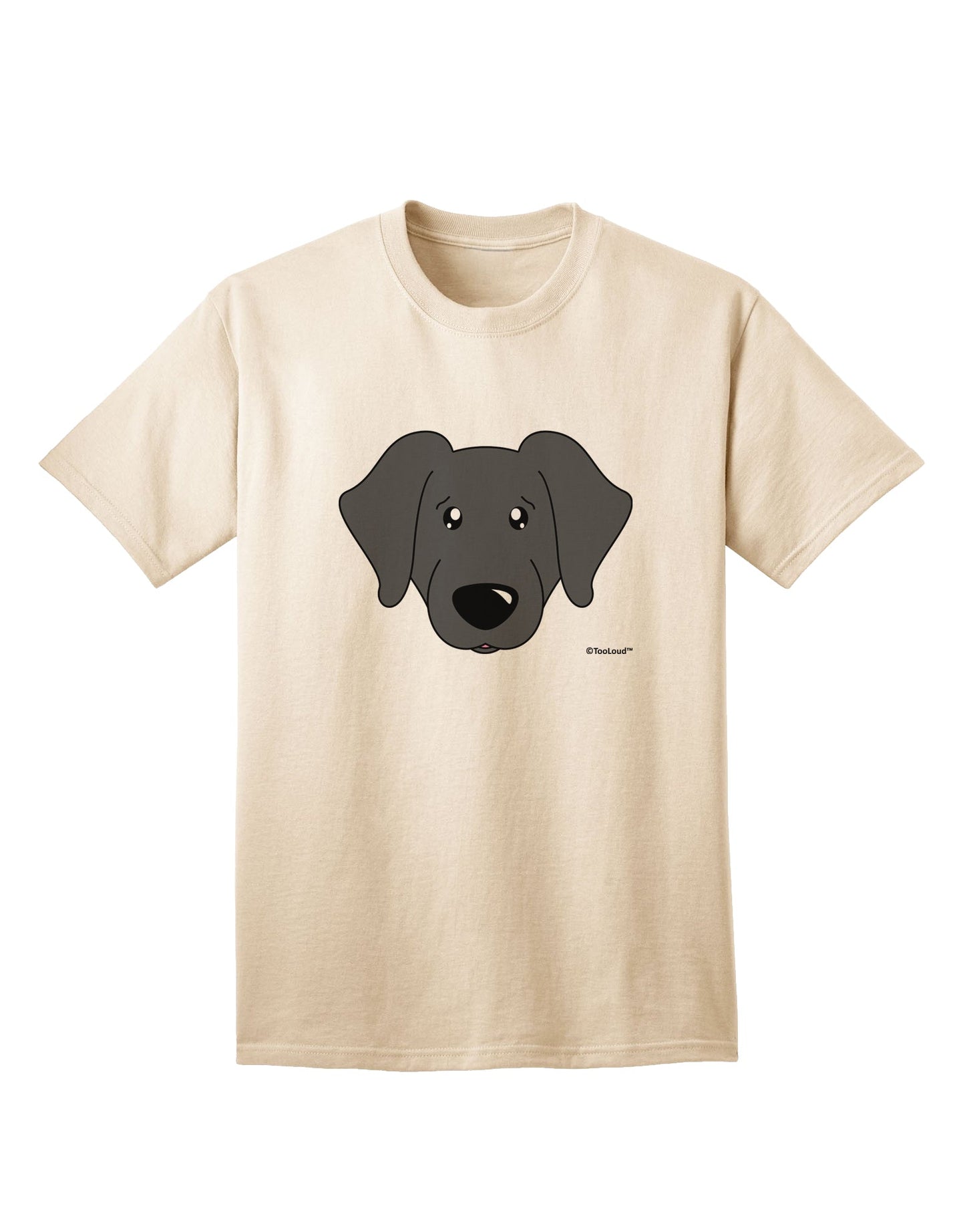 Stylish Adult T-Shirt featuring a Black Labrador Retriever by TooLoud-Mens T-shirts-TooLoud-Natural-Small-Davson Sales