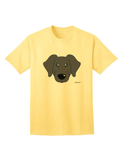 Stylish Adult T-Shirt featuring a Black Labrador Retriever by TooLoud-Mens T-shirts-TooLoud-Yellow-Small-Davson Sales