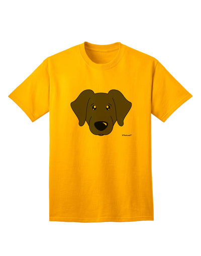 Stylish Adult T-Shirt featuring a Black Labrador Retriever by TooLoud-Mens T-shirts-TooLoud-Gold-Small-Davson Sales