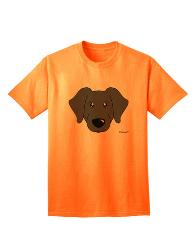 Stylish Adult T-Shirt featuring a Black Labrador Retriever by TooLoud-Mens T-shirts-TooLoud-Neon-Orange-Small-Davson Sales