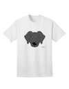 Stylish Adult T-Shirt featuring a Black Labrador Retriever by TooLoud-Mens T-shirts-TooLoud-White-Small-Davson Sales