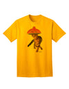 Stylish Adult T-Shirt featuring a Cat adorned with a Pink Sombrero and Sunglasses, exclusively by TooLoud-Mens T-shirts-TooLoud-Gold-Small-Davson Sales