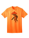 Stylish Adult T-Shirt featuring a Cat adorned with a Pink Sombrero and Sunglasses, exclusively by TooLoud-Mens T-shirts-TooLoud-Neon-Orange-Small-Davson Sales