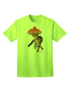 Stylish Adult T-Shirt featuring a Cat adorned with a Pink Sombrero and Sunglasses, exclusively by TooLoud-Mens T-shirts-TooLoud-Neon-Green-Small-Davson Sales