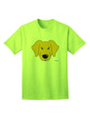 Stylish Adult T-Shirt featuring a Charming Yellow Labrador Retriever by TooLoud-Mens T-shirts-TooLoud-Neon-Green-Small-Davson Sales