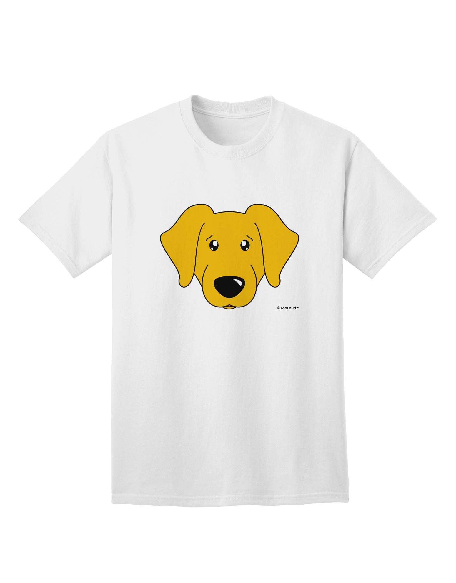 Stylish Adult T-Shirt featuring a Charming Yellow Labrador Retriever by TooLoud-Mens T-shirts-TooLoud-White-Small-Davson Sales
