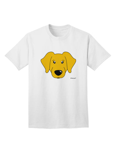 Stylish Adult T-Shirt featuring a Charming Yellow Labrador Retriever by TooLoud-Mens T-shirts-TooLoud-White-Small-Davson Sales