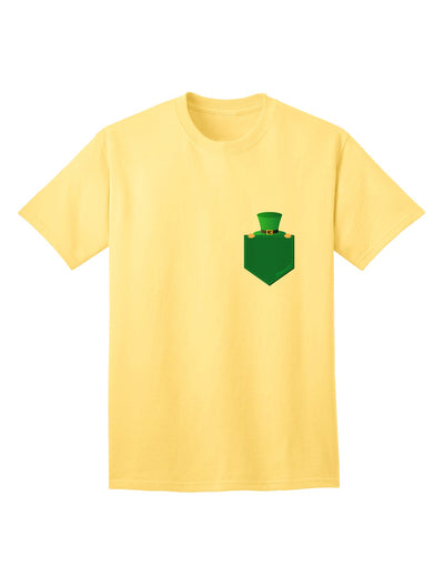 Stylish Adult T-Shirt featuring a Playful Leprechaun Design, Crafted by TooLoud-Mens T-shirts-TooLoud-Yellow-Small-Davson Sales