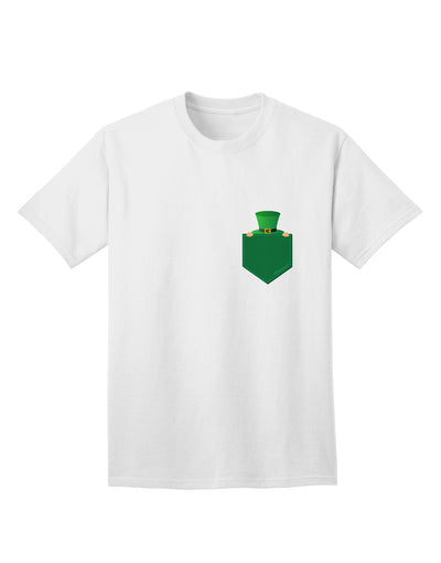 Stylish Adult T-Shirt featuring a Playful Leprechaun Design, Crafted by TooLoud-Mens T-shirts-TooLoud-White-Small-Davson Sales