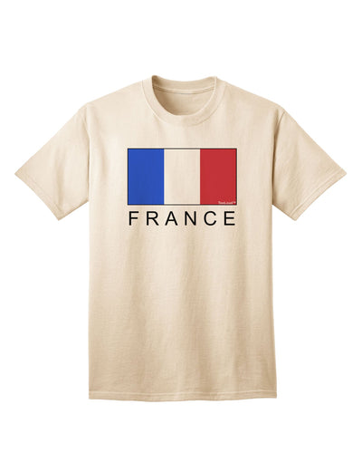 Stylish Adult T-Shirt featuring the French Flag and France Text by TooLoud-Mens T-shirts-TooLoud-Natural-Small-Davson Sales