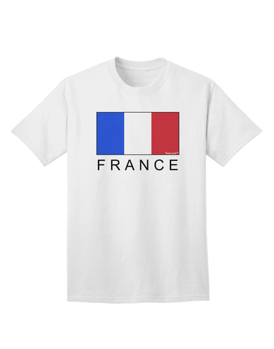 Stylish Adult T-Shirt featuring the French Flag and France Text by TooLoud-Mens T-shirts-TooLoud-White-Small-Davson Sales