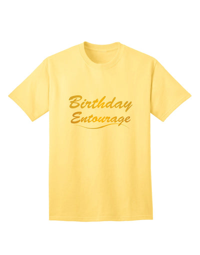 Stylish Adult T-Shirt for Birthday Celebrations - Birthday Entourage Text Collection by TooLoud-Mens T-shirts-TooLoud-Yellow-Small-Davson Sales