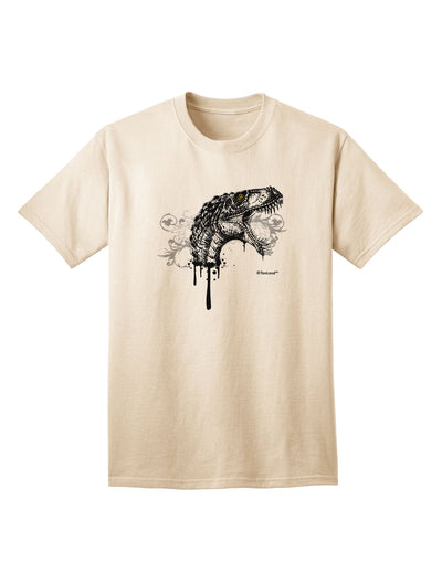 Stylish Adult T-Shirt with Artistic Ink Dinosaur Head Design by TooLoud-Mens T-shirts-TooLoud-Natural-Small-Davson Sales