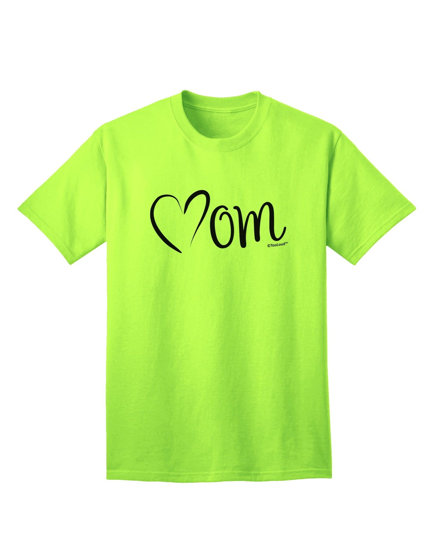 Stylish Adult T-Shirt with Brushed Heart Design for Mothers by TooLoud-Mens T-shirts-TooLoud-Neon-Green-Small-Davson Sales