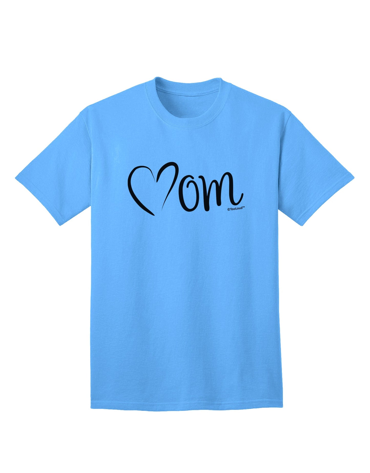 Stylish Adult T-Shirt with Brushed Heart Design for Mothers by TooLoud-Mens T-shirts-TooLoud-Aquatic-Blue-Small-Davson Sales