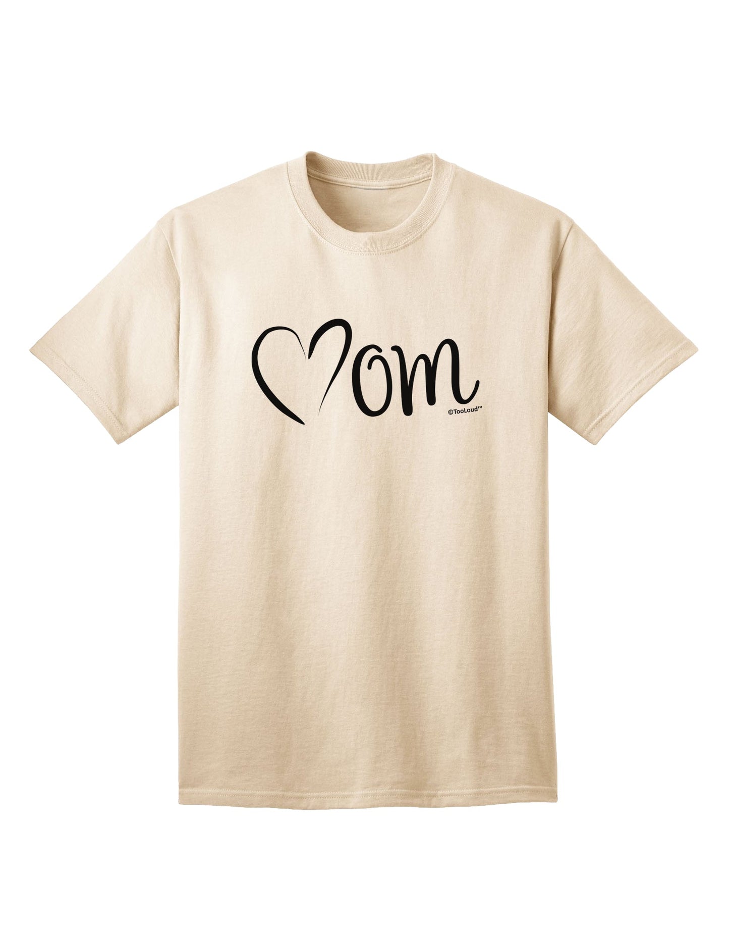 Stylish Adult T-Shirt with Brushed Heart Design for Mothers by TooLoud-Mens T-shirts-TooLoud-Natural-Small-Davson Sales