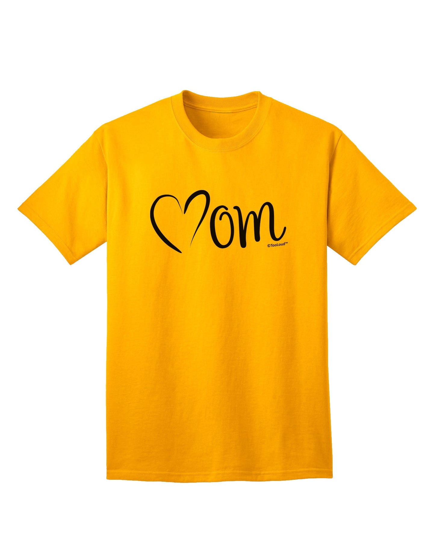Stylish Adult T-Shirt with Brushed Heart Design for Mothers by TooLoud-Mens T-shirts-TooLoud-Gold-Small-Davson Sales