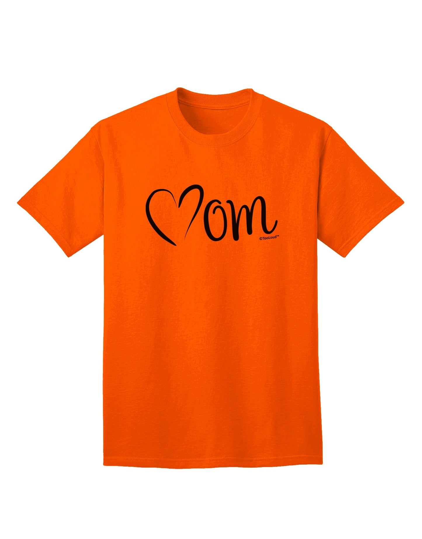 Stylish Adult T-Shirt with Brushed Heart Design for Mothers by TooLoud-Mens T-shirts-TooLoud-Orange-Small-Davson Sales