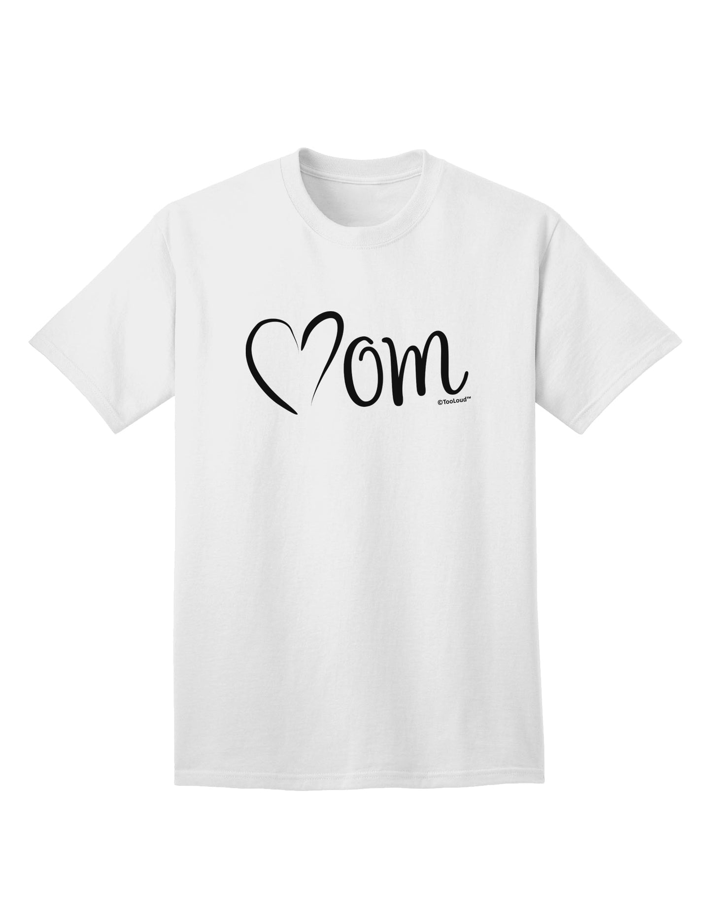 Stylish Adult T-Shirt with Brushed Heart Design for Mothers by TooLoud-Mens T-shirts-TooLoud-White-Small-Davson Sales